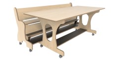 Hoogzit tafel L180 x B80 cm Berken met 1 bank Tangara Groothandel voor de Kinderopvang Kinderdagverblijfinrichting4